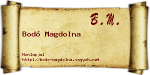 Bodó Magdolna névjegykártya