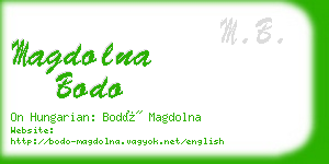 magdolna bodo business card